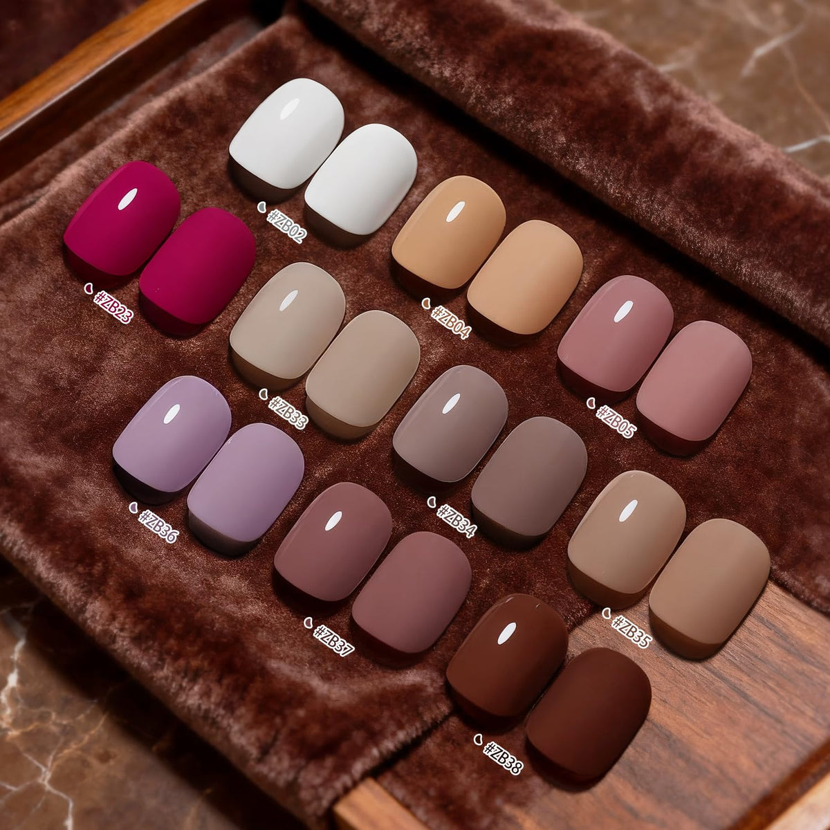 OpenLive nail polish bottles in various colours, arranged neatly