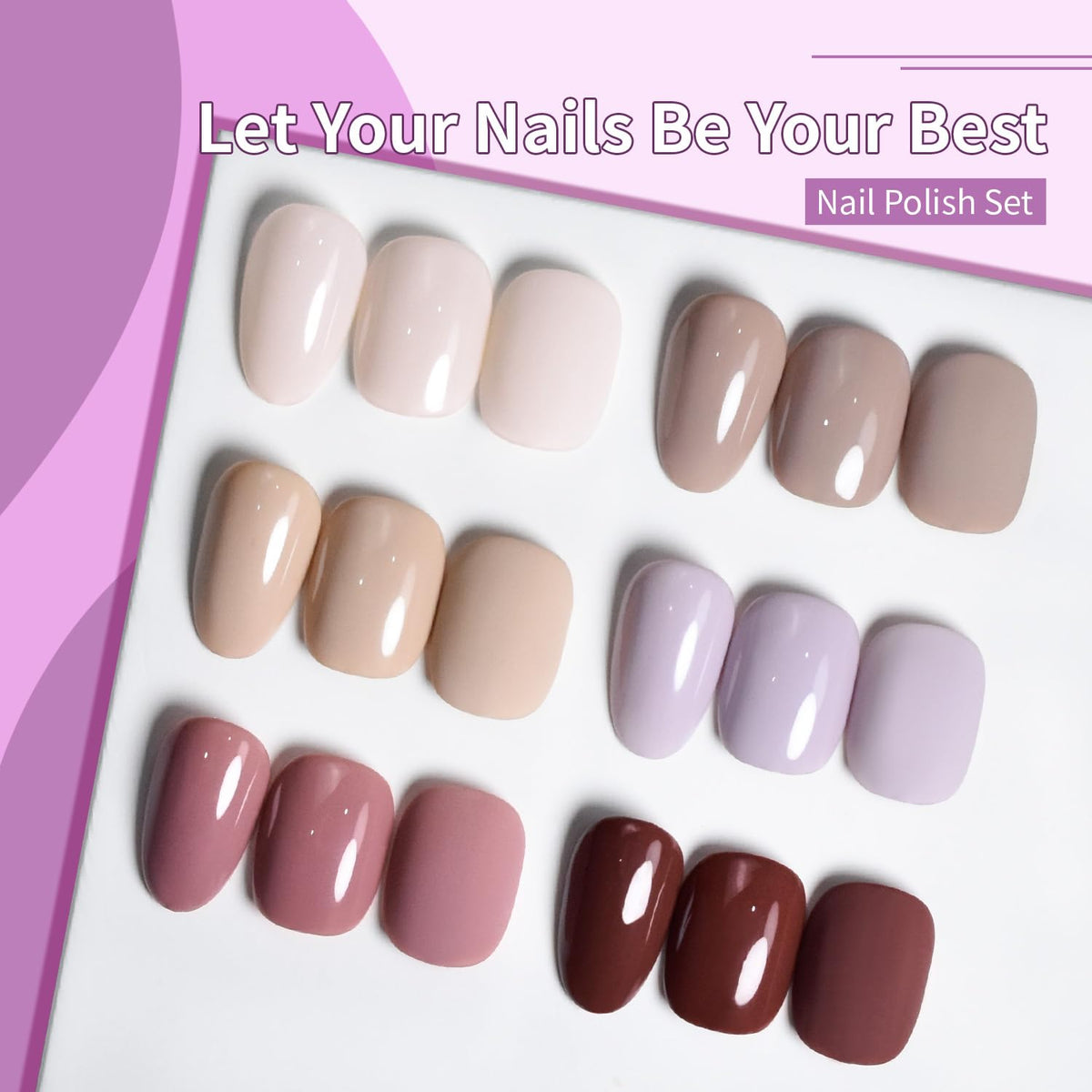 OpenLive Nail Polish set displayed with all 6 colours