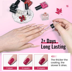 OpenLive nail polish set displayed with colour swatches