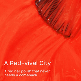 OPI A Red-vival City Nail Lacquer brush close-up