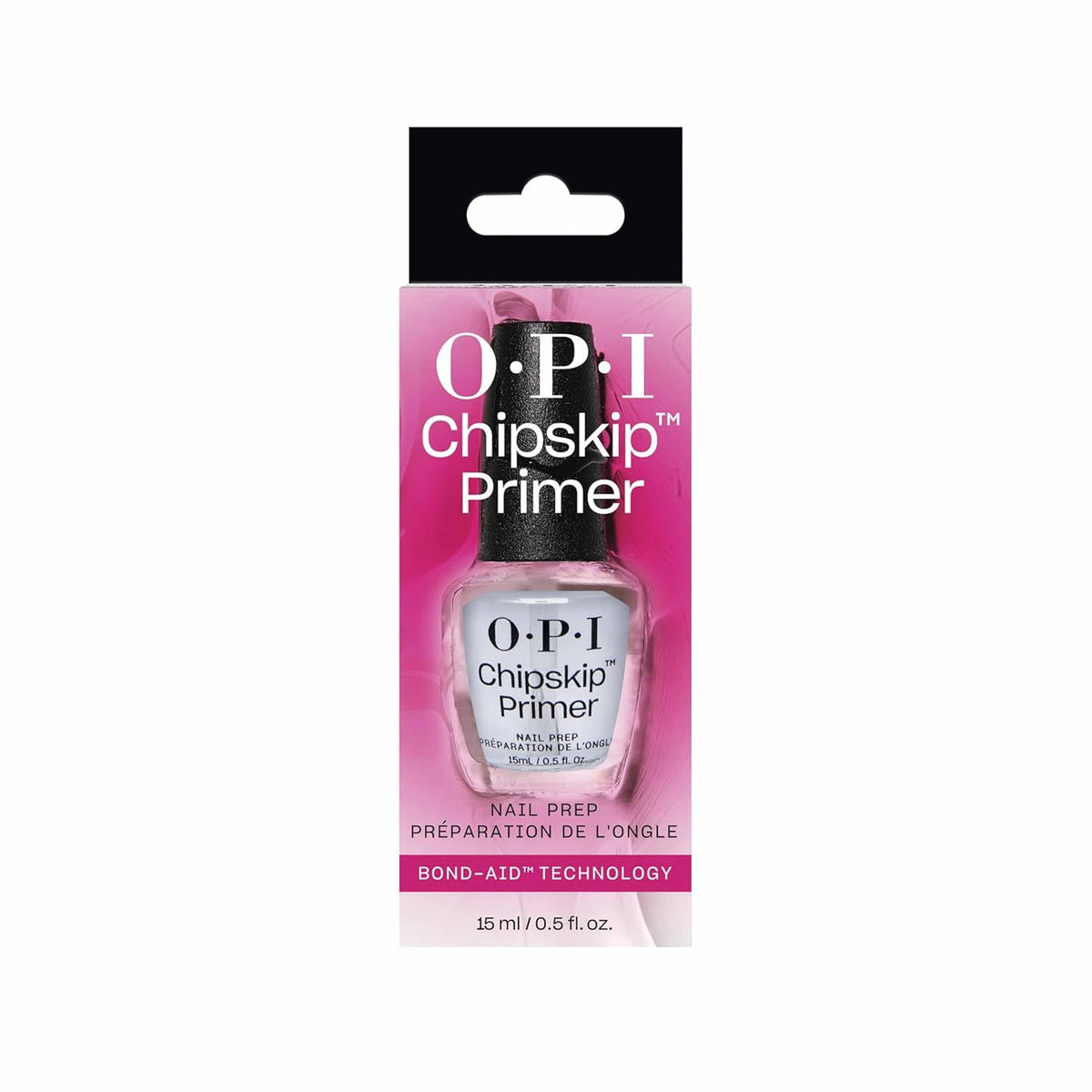 OPI Chip Skip Primer with a glossy finish on nails