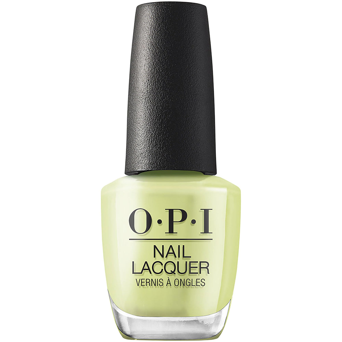 OPI Clear Your Cash bright green nail polish front view