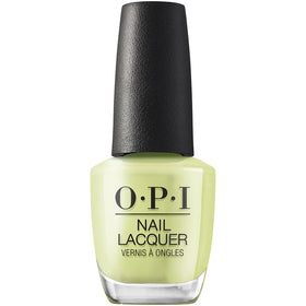 OPI Clear Your Cash bright green nail polish front view