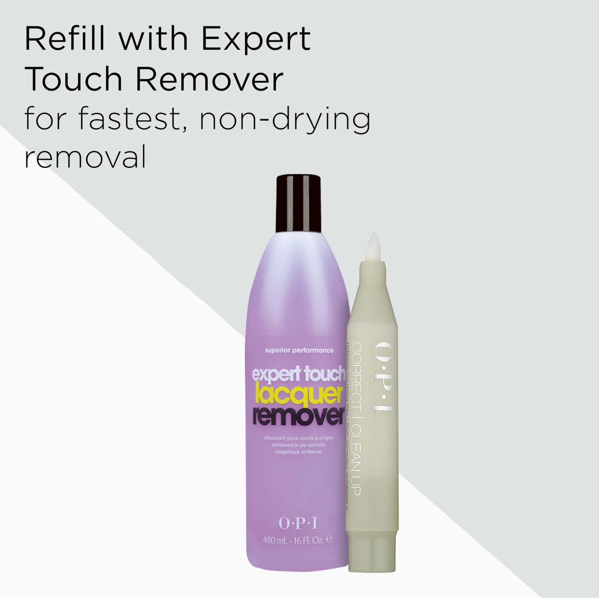 OPI Correct Clean Up Nail Polish Remover Pen with nail polish