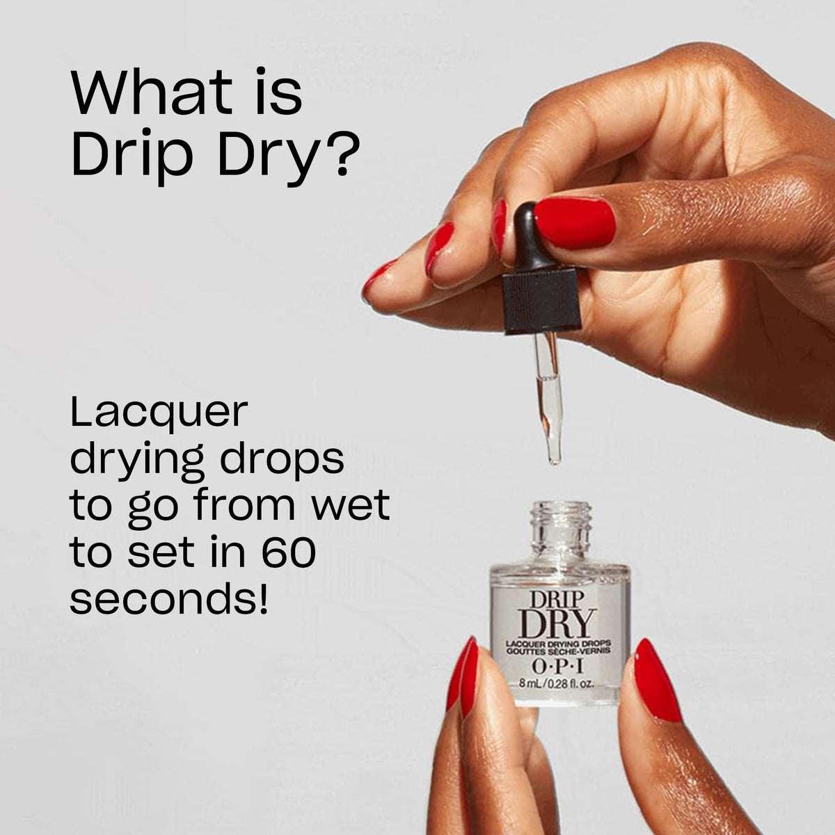 OPI Drip Dry Polish Drying Drops bottle with dropper