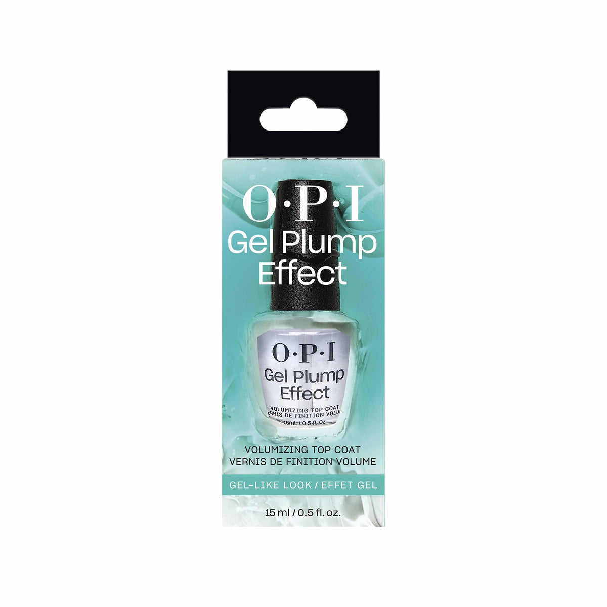 OPI Gel Plump Effect Top Coat 68g packaging details