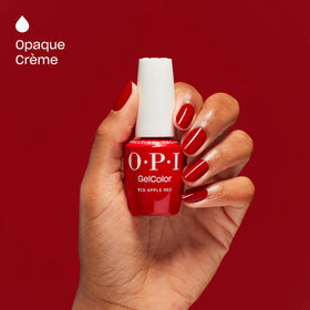 OPI GelColor Big Apple Red Gel Nail Polish application on nails