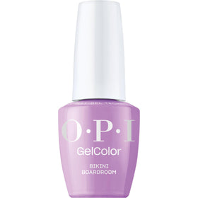 OPI GelColor Bikini Boardroom soft purple pearl shimmer bottle front view