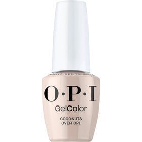 OPI GelColor Coconuts Over OPI gel nail polish front view