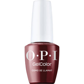 OPI GelColor Como se Llama? dark burgundy nail polish front view