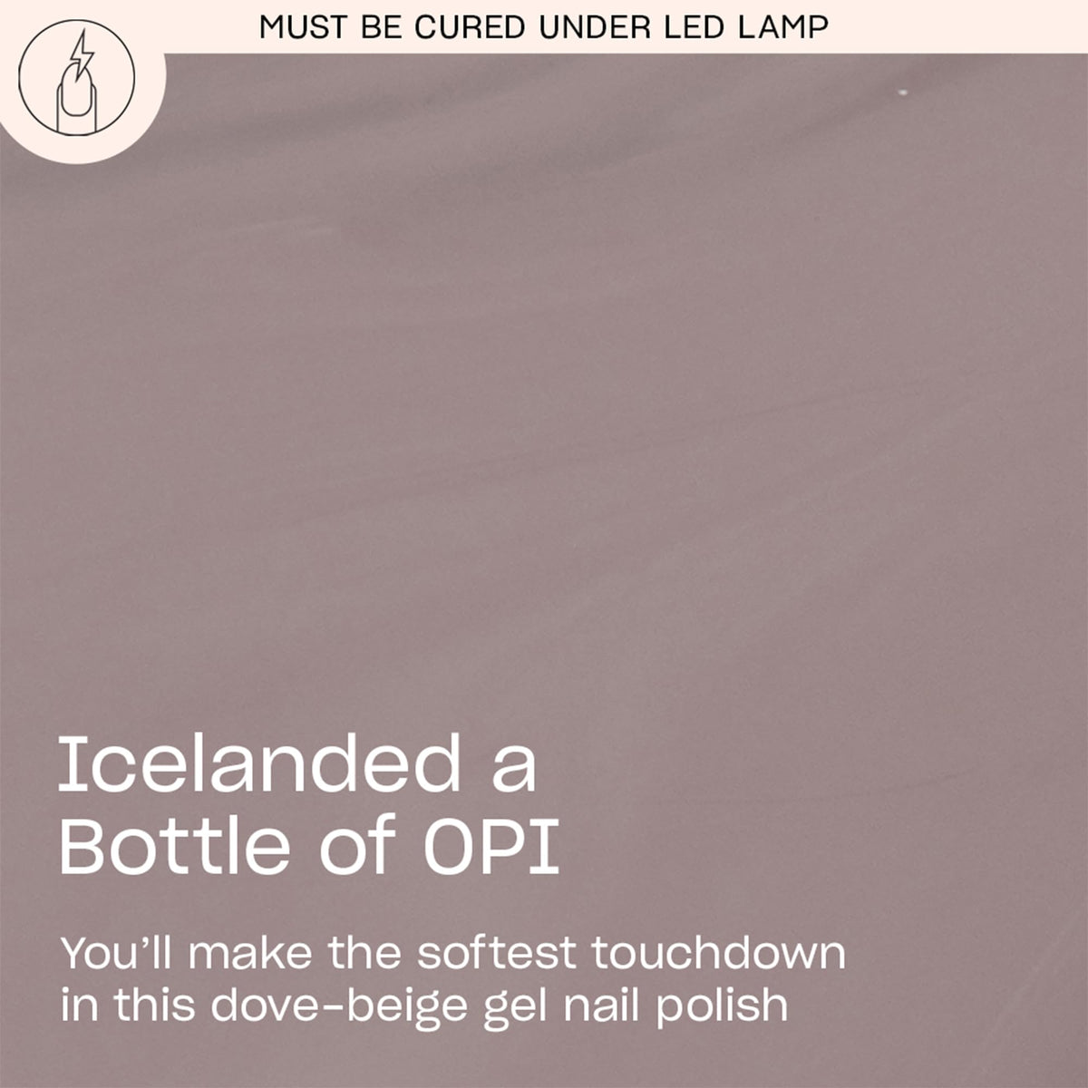 OPI GelColor Dark Taupe Beige bottle side view