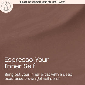 OPI GelColor Espresso Your Inner Self gel nail polish bottle side view
