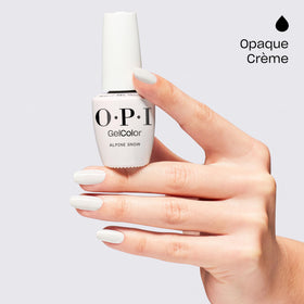 OPI GelColor Gel Nail Polish Alpine Snow application brush