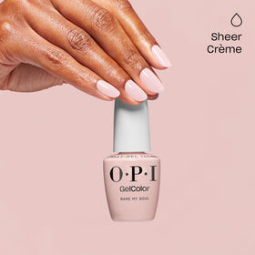 OPI GelColor Gel Nail Polish Bare My Soul swatch on nail