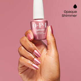 OPI GelColor Gel Nail Polish Chicago Champagne Toast with nail art design