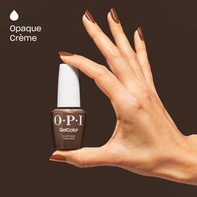 OPI GelColor Gel Nail Polish Cliffside Karaoke application on nails