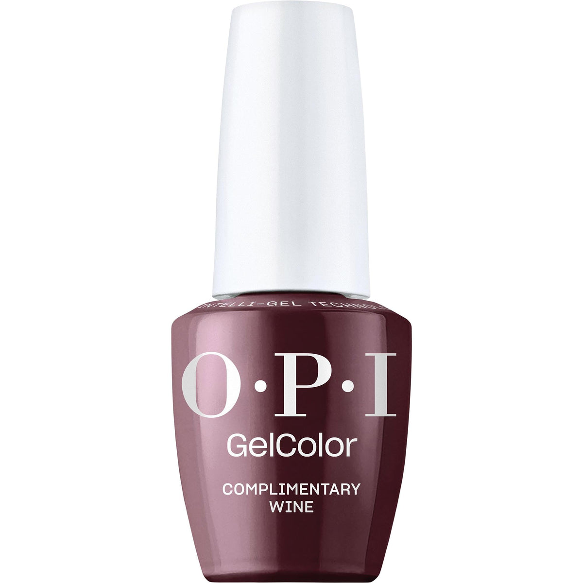 OPI GelColor Gel Nail Polish Complimentary Wine dark burgundy bottle front view