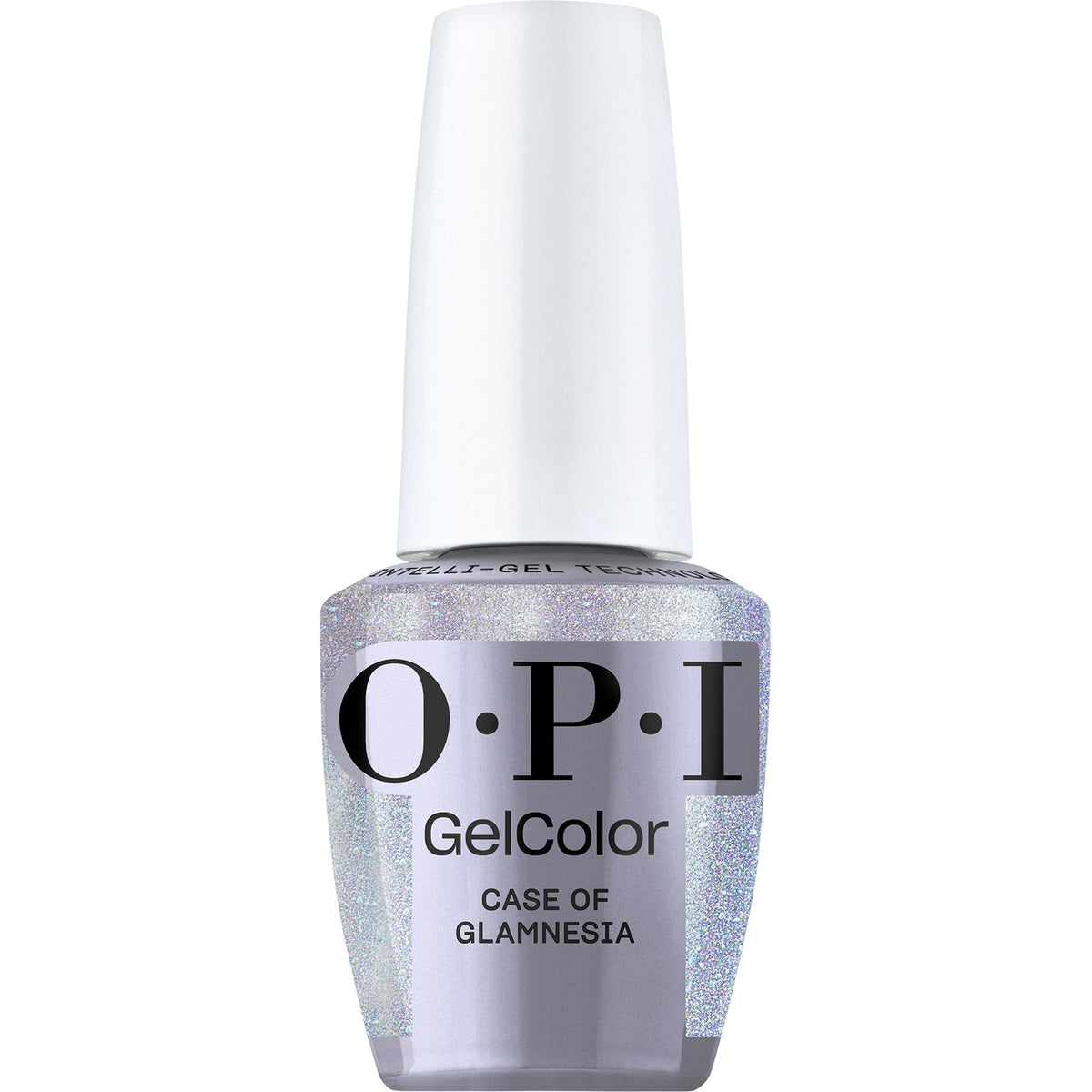 OPI GelColor Gel Nail Polish Glamnesia sheer pastel silver front view