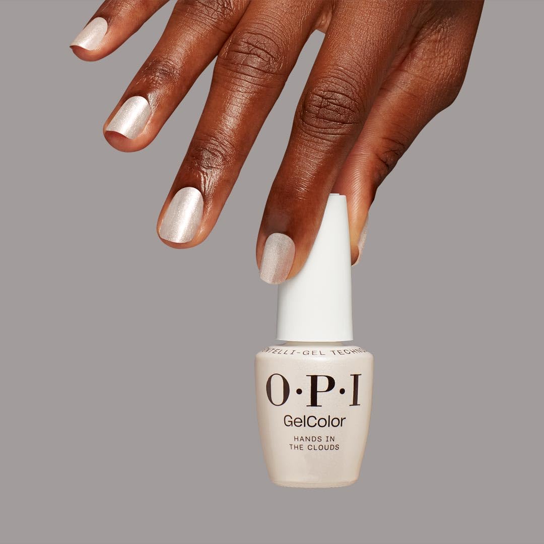 OPI GelColor Gel Nail Polish Hands In The Clouds close-up of brush