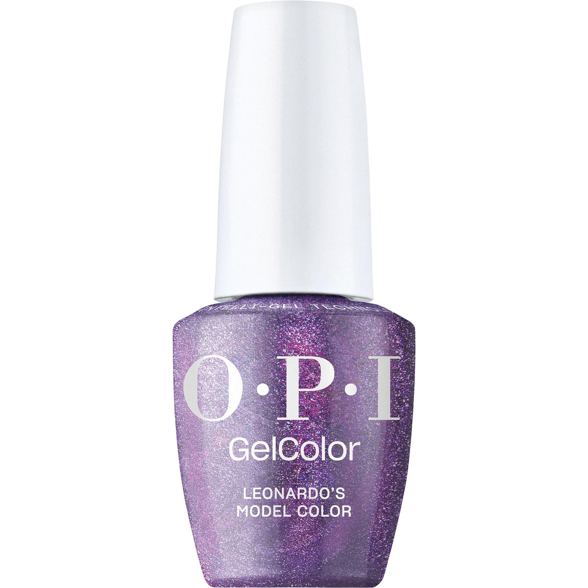 OPI GelColor Gel Nail Polish Leonardo’s Model Dark Purple Shimmer front view
