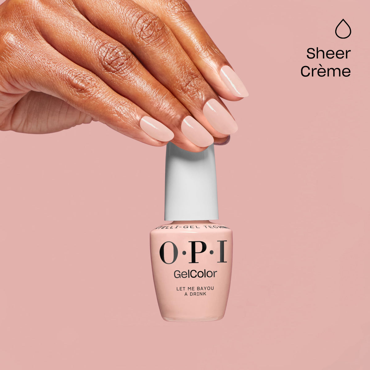 OPI GelColor Gel Nail Polish Let Me Bayou a Drink in a nail art setup