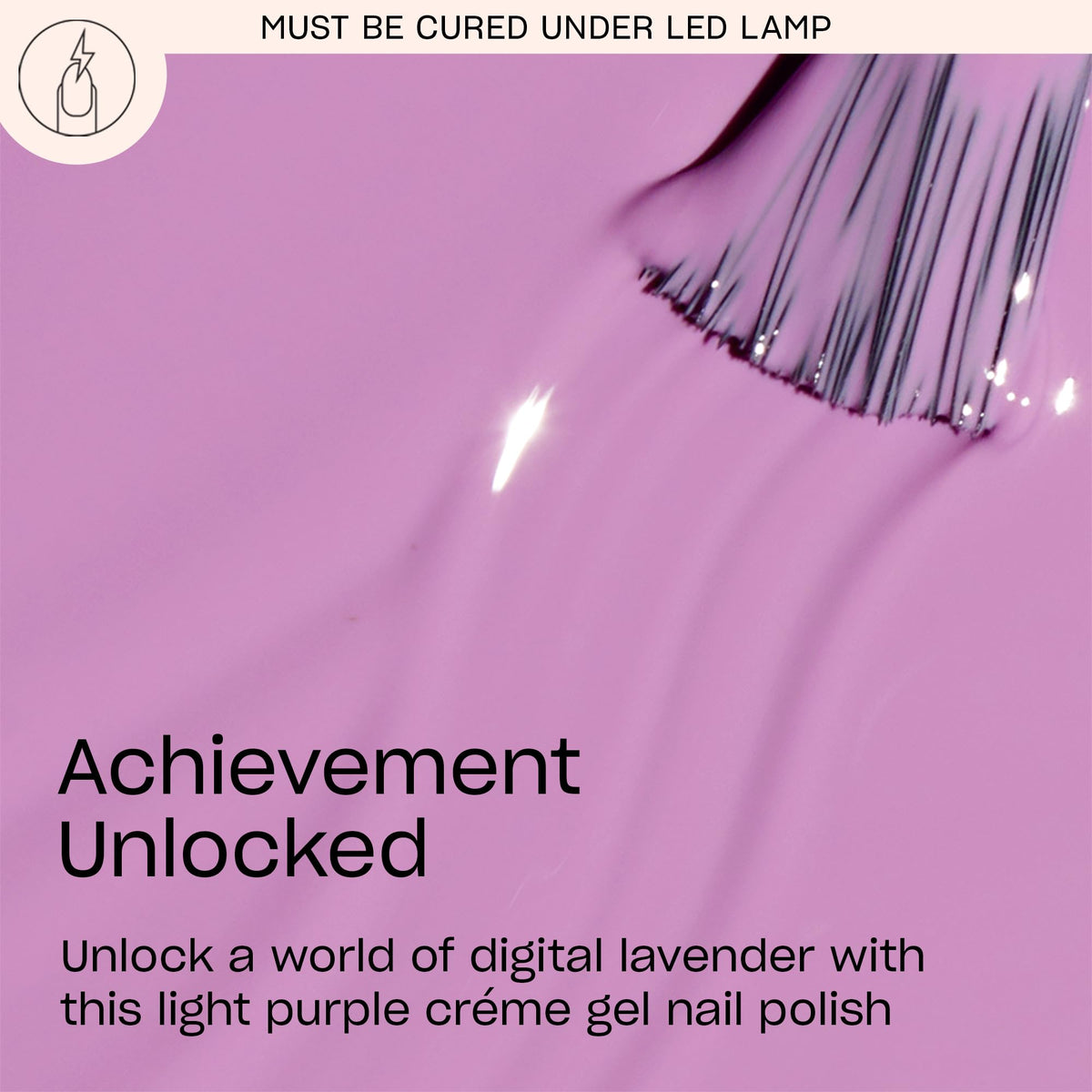 OPI GelColor Gel Nail Polish Light Purple Crème bottle with brush