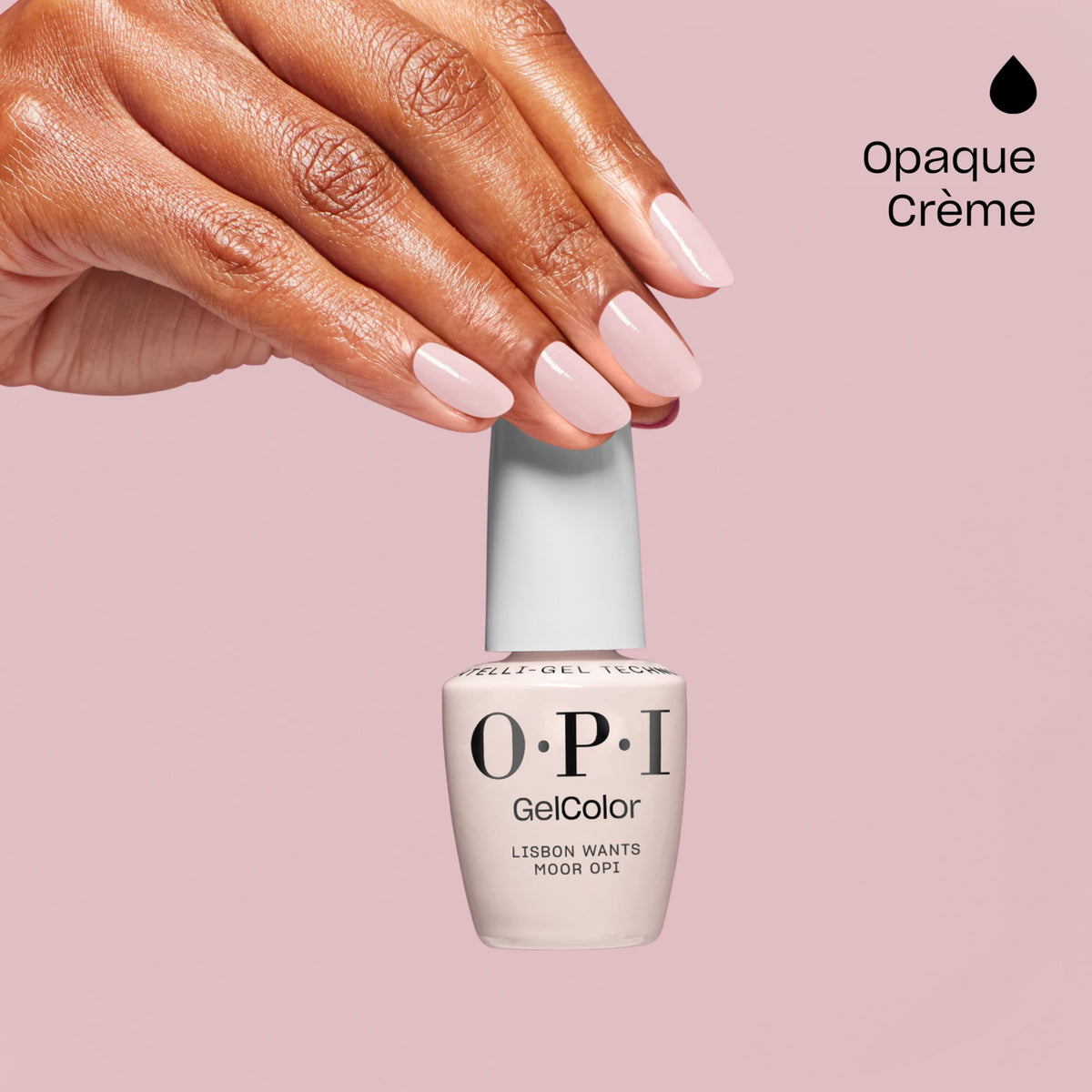 OPI GelColor Gel Nail Polish Lisbon Wants Moor application brush