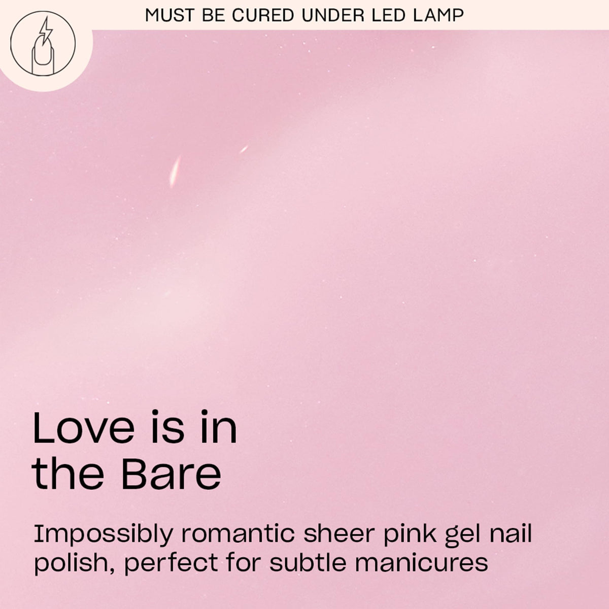 OPI GelColor Gel Nail Polish Love is in the Bare bottle side view