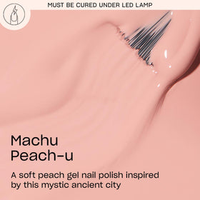 OPI GelColor Gel Nail Polish Machu Peach-u bottle side view