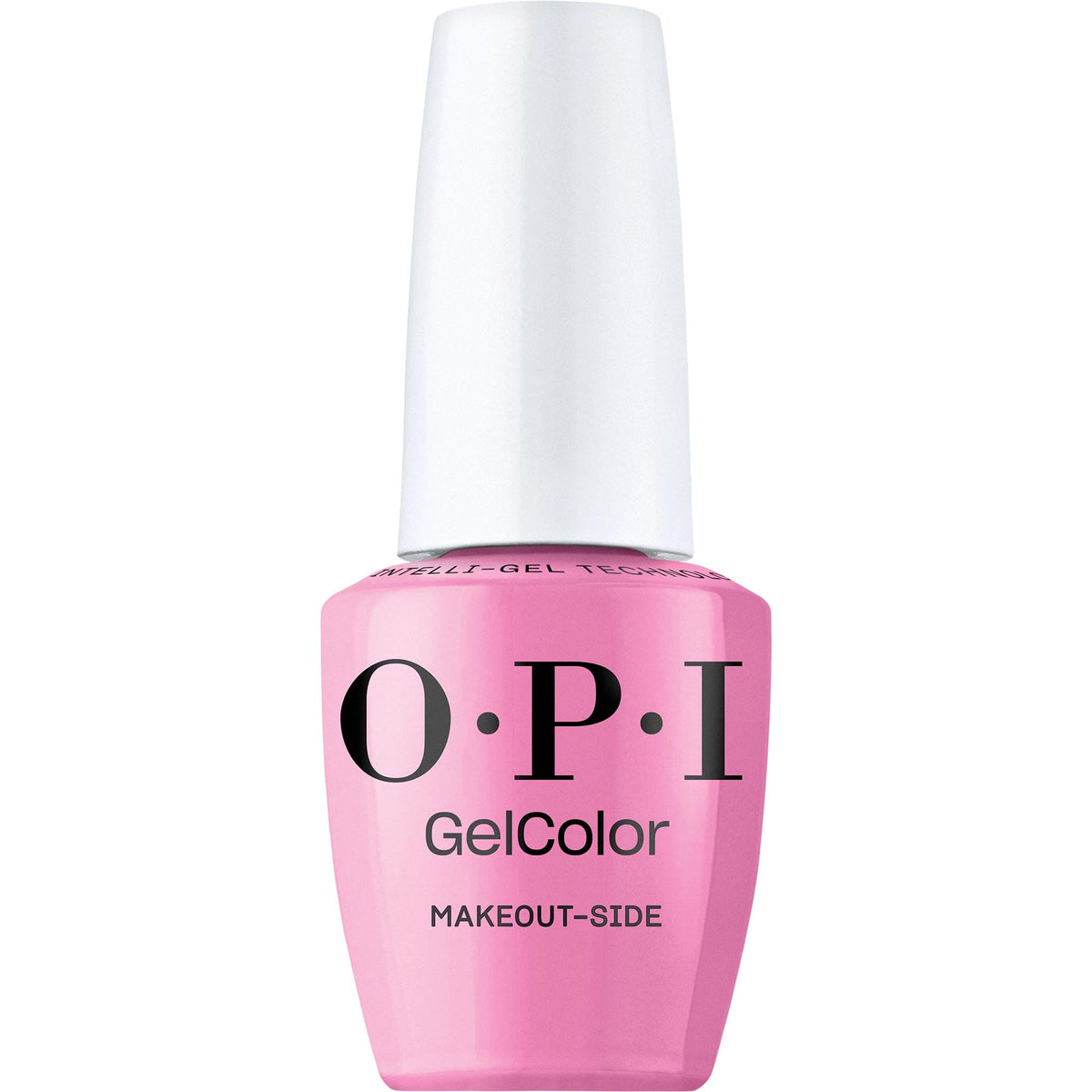 OPI GelColor Gel Nail Polish Makeout-side bright cool pink front view