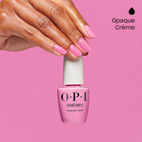 OPI GelColor Gel Nail Polish Makeout-side swatch on a nail wheel