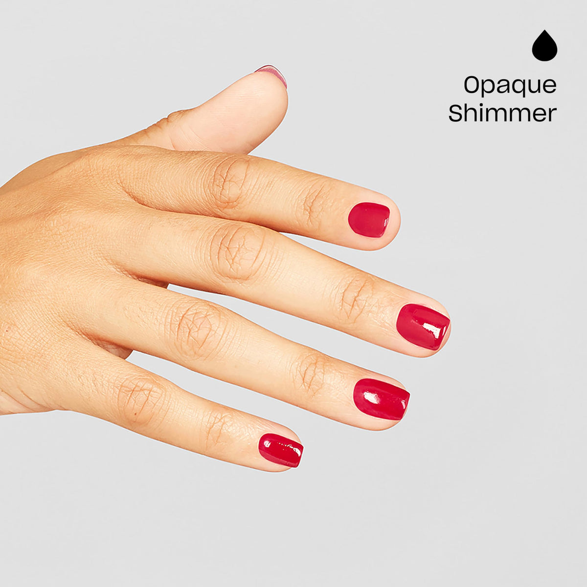 OPI GelColor Gel Nail Polish OPI Red application on nails
