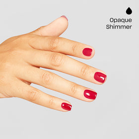 OPI GelColor Gel Nail Polish OPI Red application on nails