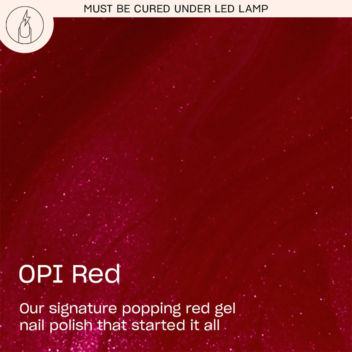 OPI GelColor Gel Nail Polish OPI Red bottle side view