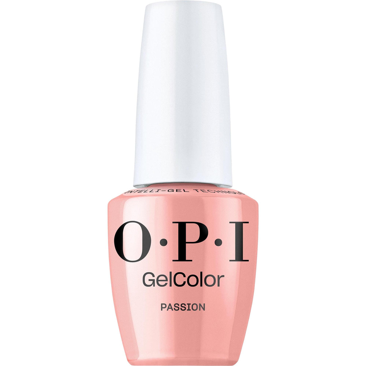 OPI GelColor Gel Nail Polish Passion front view with cool pink shade