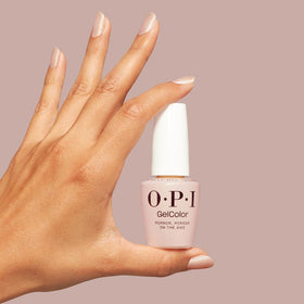 OPI GelColor Gel Nail Polish Pastel Peach with OPI Star Light LED lamp