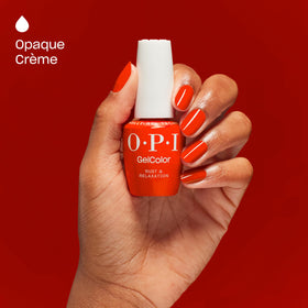 OPI GelColor Gel Nail Polish Rust & Relaxation glossy finish close-up