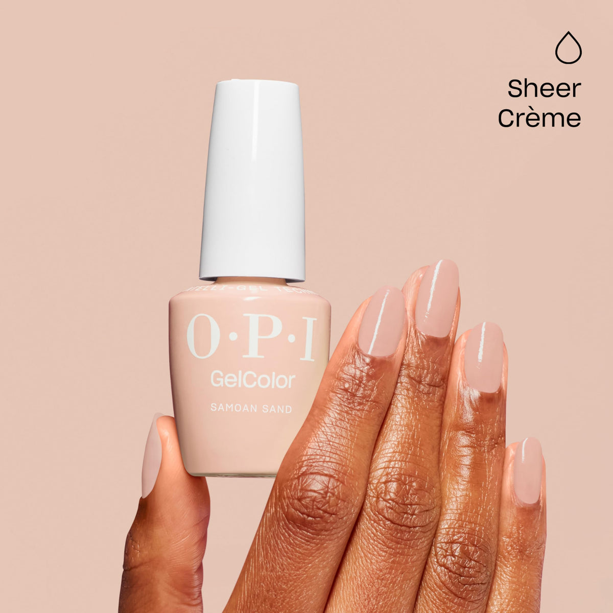 OPI GelColor Gel Nail Polish Samoan Sand application process