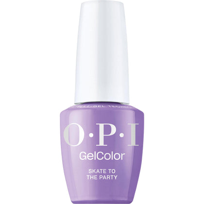 OPI GelColor Gel Nail Polish Skate to the Party bright purple bottle front view