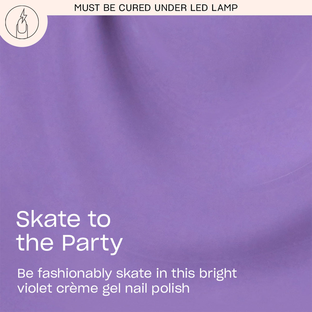 OPI GelColor Gel Nail Polish Skate to the Party bright purple bottle side view