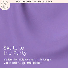 OPI GelColor Gel Nail Polish Skate to the Party bright purple bottle side view