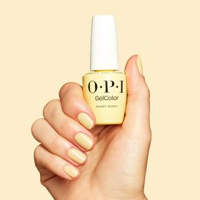 OPI GelColor Gel Nail Polish Sunny Bunny with LED lamp