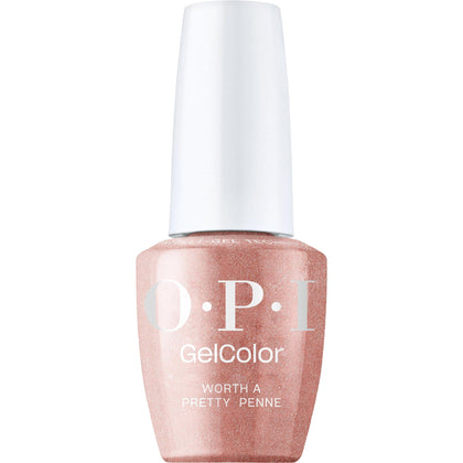 OPI GelColor Gel Nail Polish Worth a Pretty Penne Copper Brown Shimmer front view