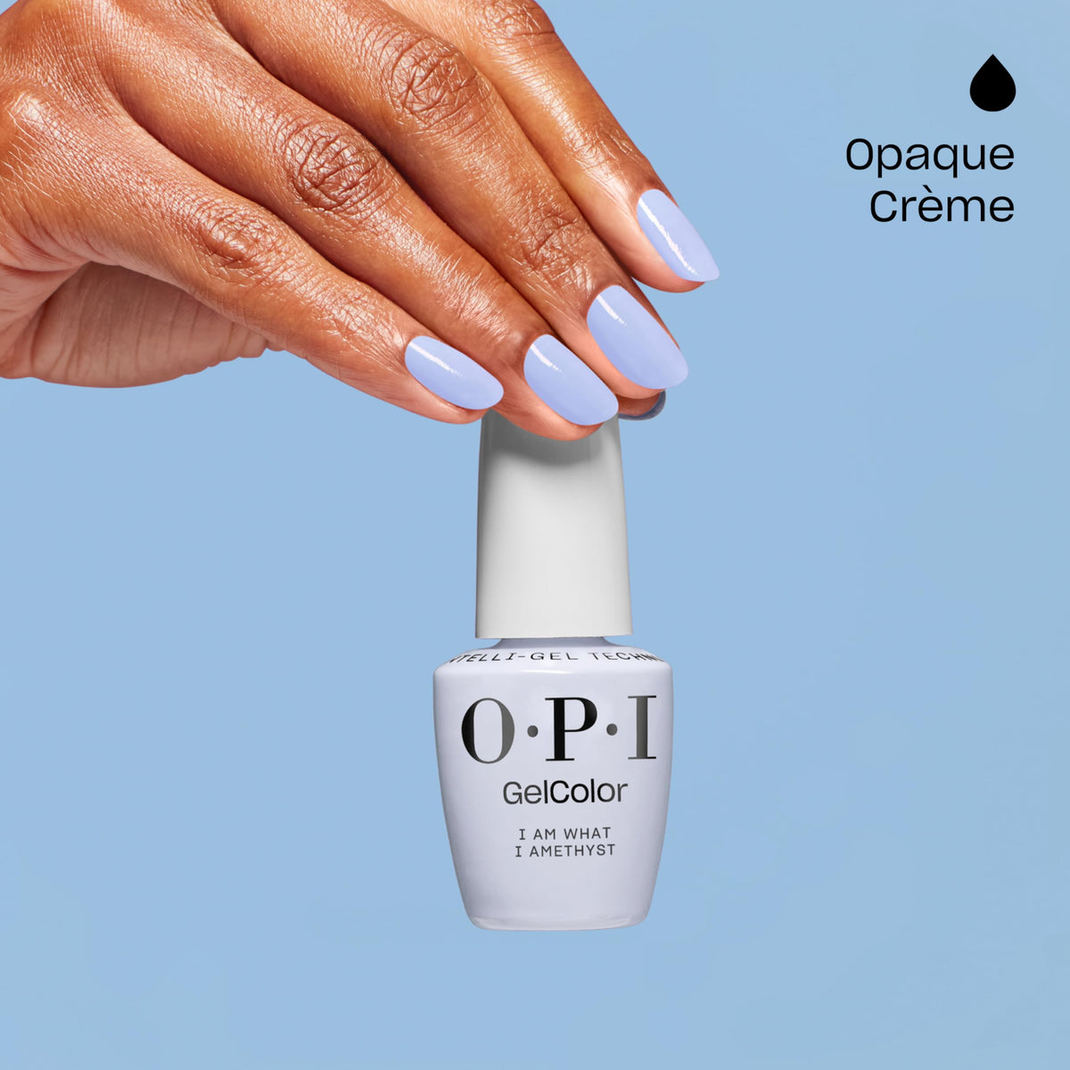 OPI GelColor I Am What I Amethyst application process with Intelli-Brush