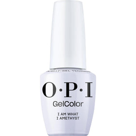 OPI GelColor I Am What I Amethyst front view with soft lilac purple shade