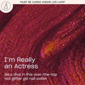 OPI GelColor I'm Really an Actress nail polish with brush close-up