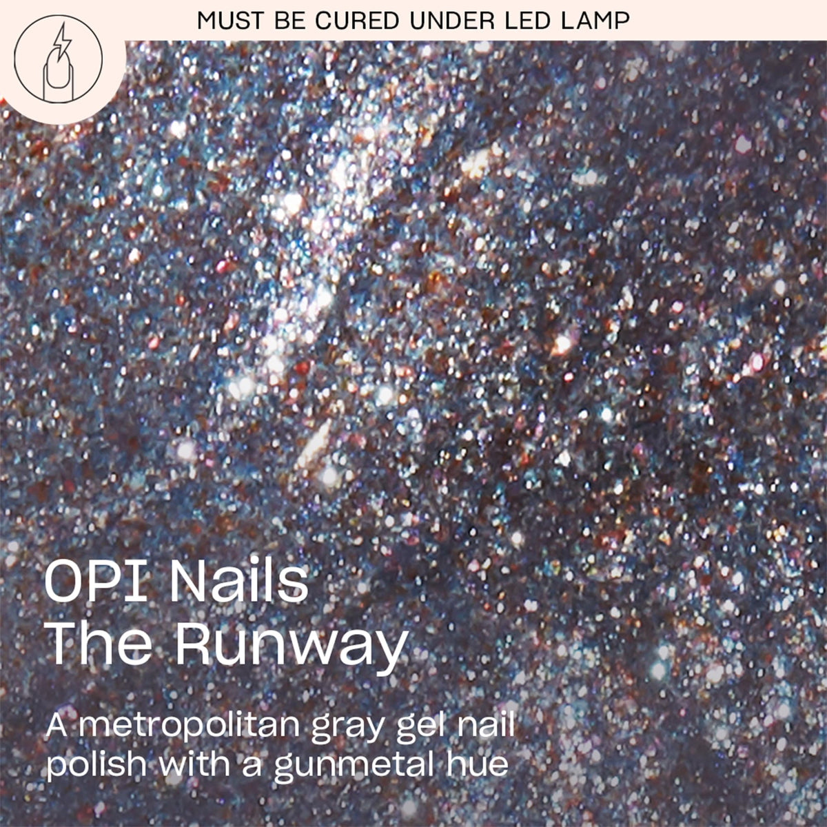 OPI GelColor Opaque Silver Shimmer bottle with brush