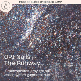 OPI GelColor Opaque Silver Shimmer bottle with brush