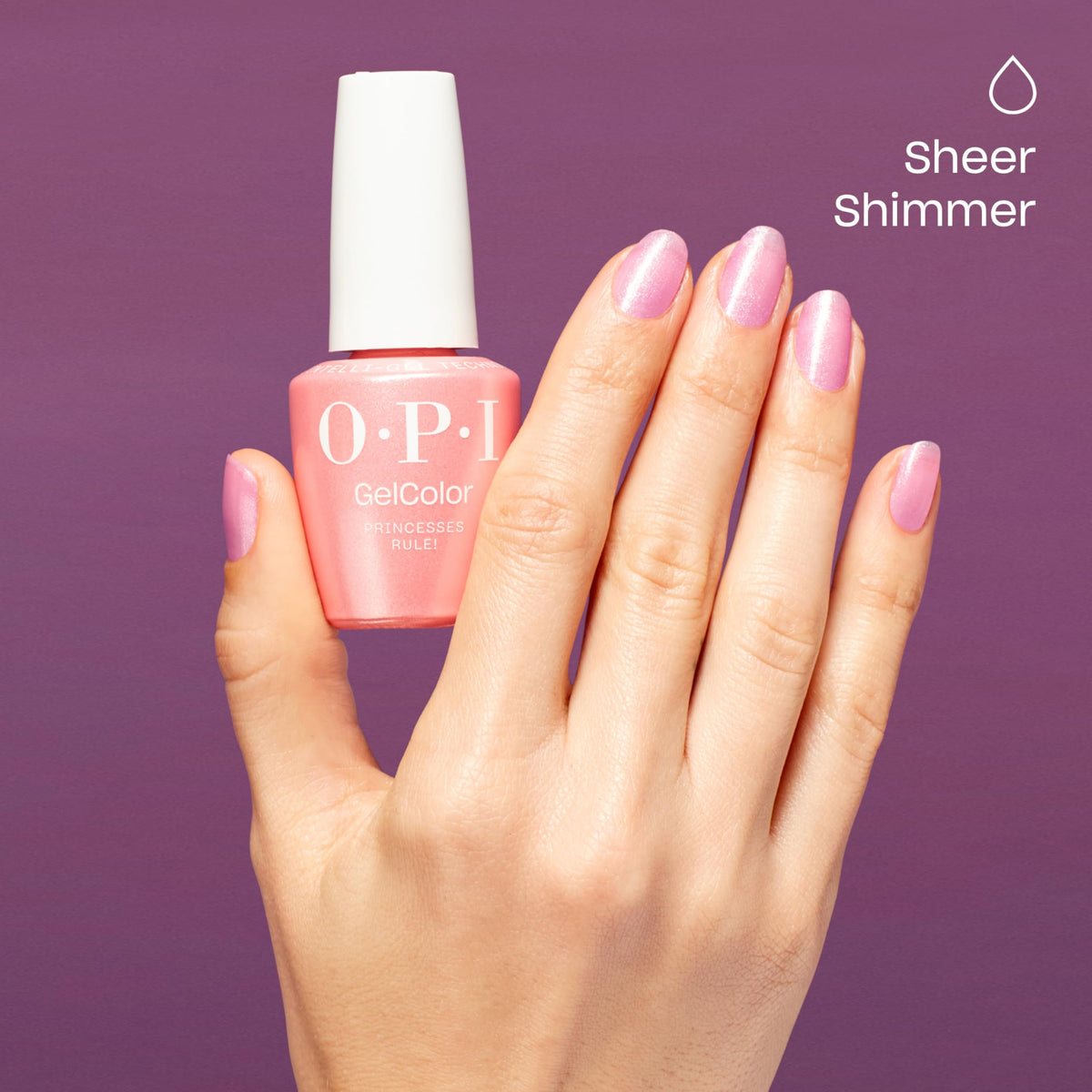 OPI GelColor Princesses Rule! Gel Nail Polish with nail art design