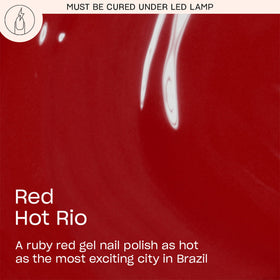 OPI GelColor Red Hot Rio bottle with glossy finish